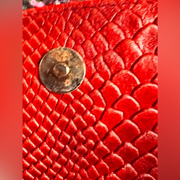 Red leather Crossbody clutch purchased in Italy - Picture 3 of 8